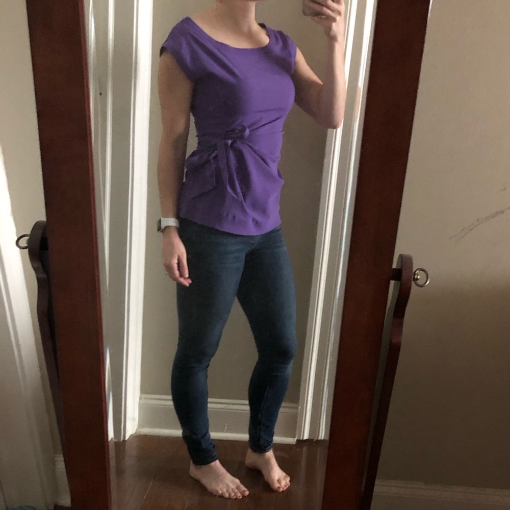 NY&co faux wrap shirt